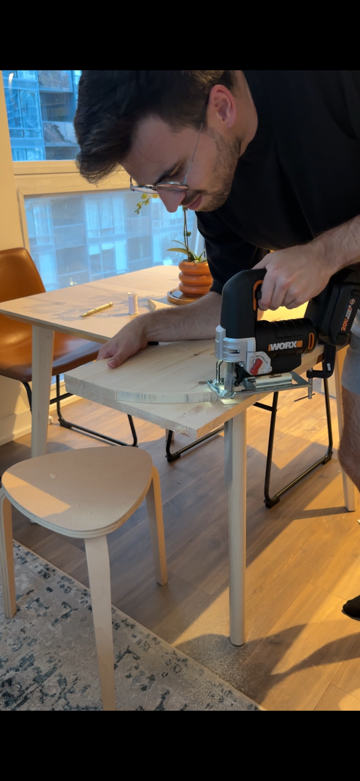 Cutting and sanding — step 1