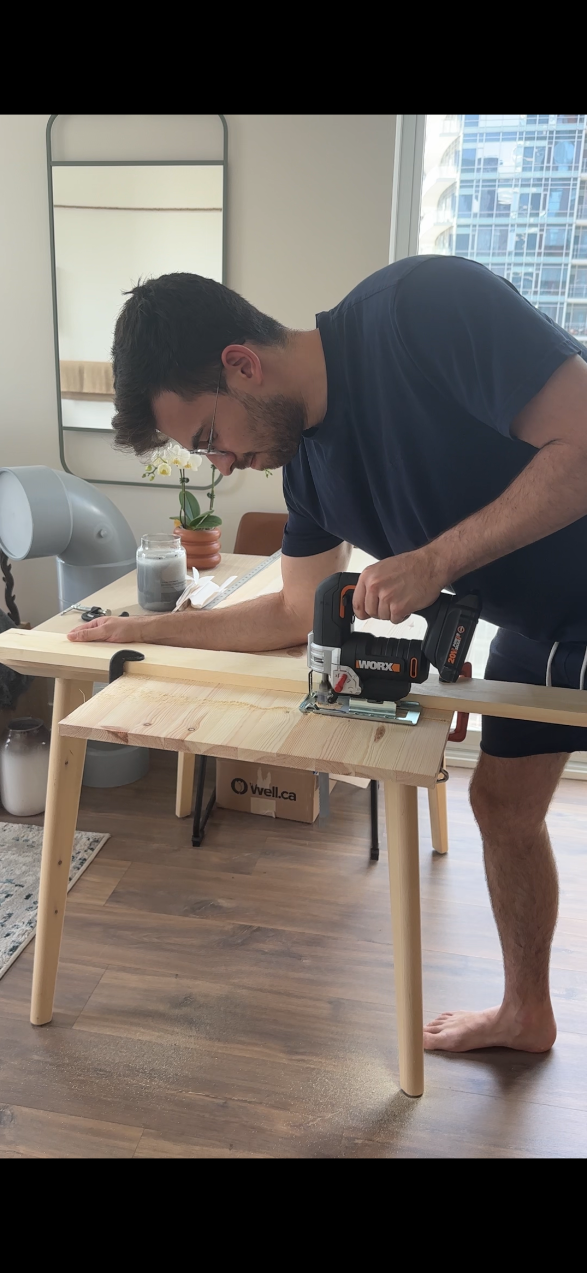 Cutting and sanding — step 2
