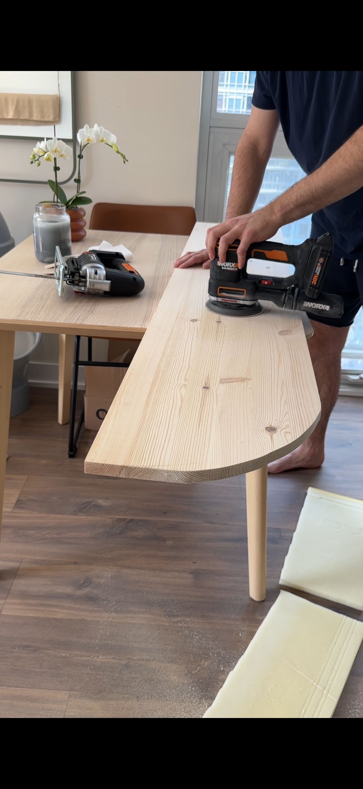 Cutting and sanding — step 3