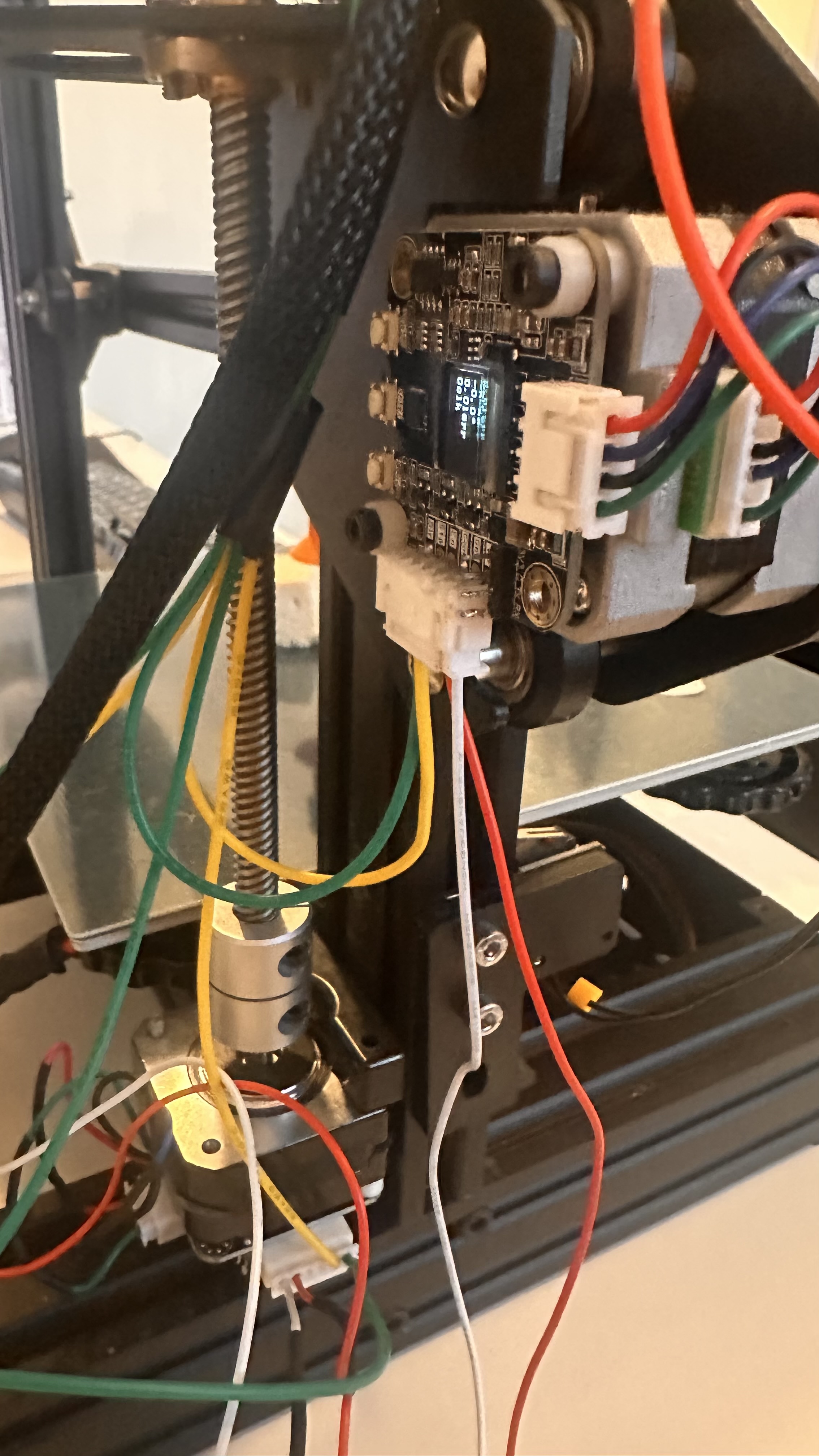 One MKS42 servo mounted on the frame, showing the integrated driver and encoder